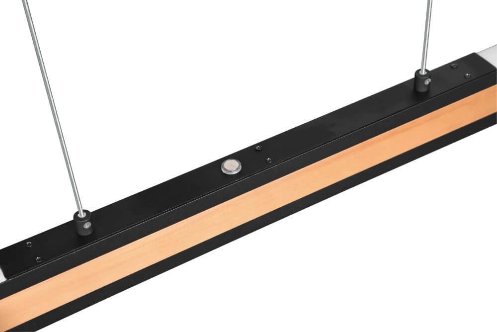 Hanglamp Deacon houtbruin met zwart Trio 4017807505474