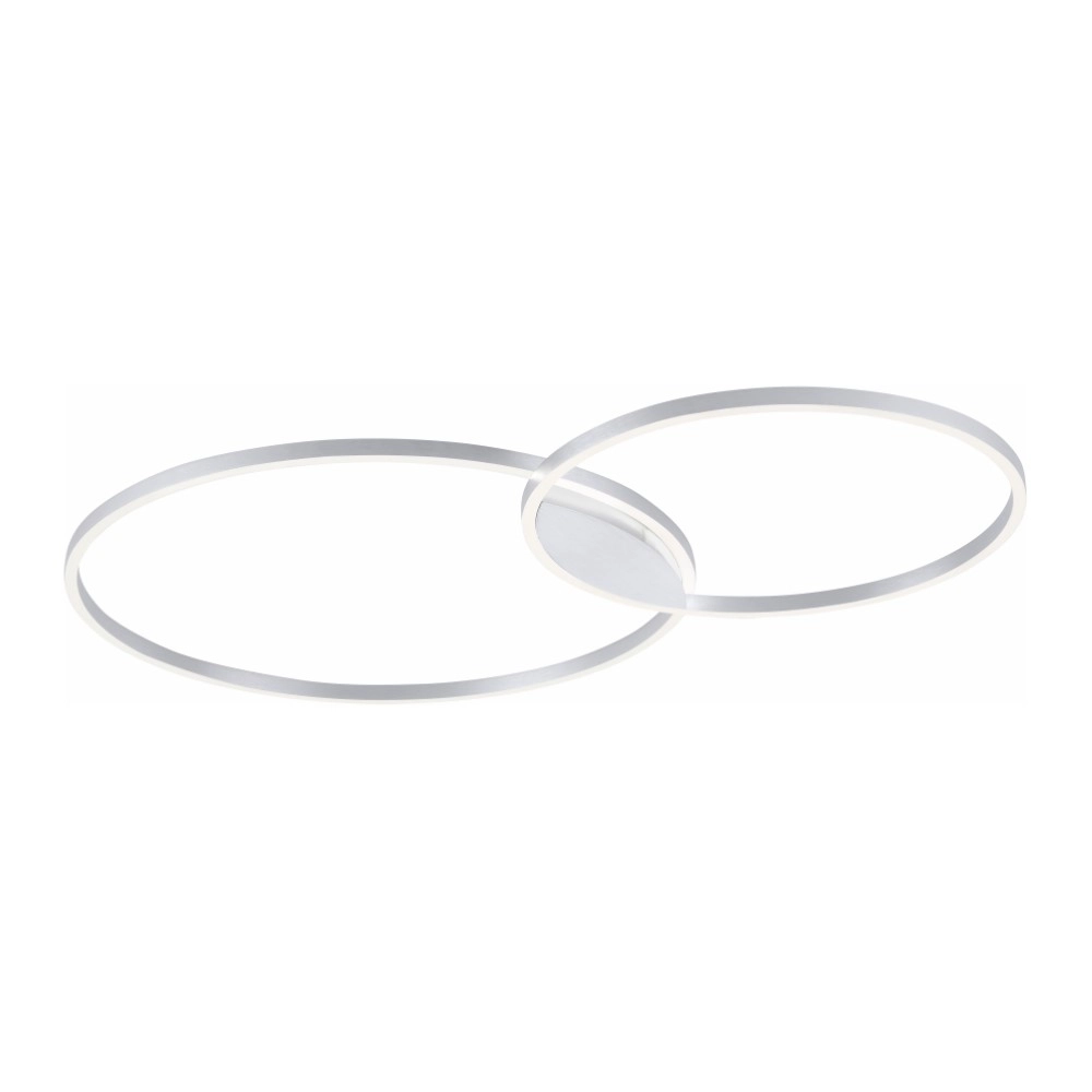 Design plafondlamp Q-Kate 2-rings 124cm grijs