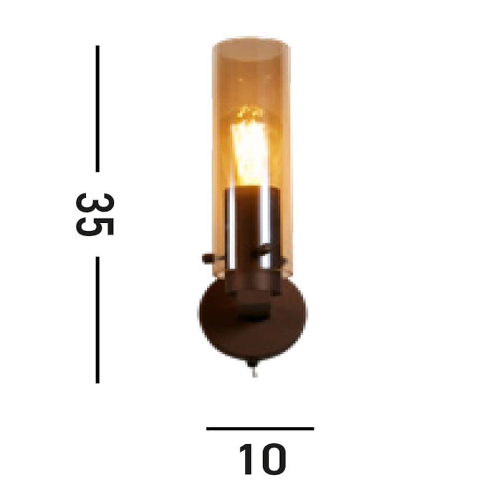 Design wandlamp Sweden II mocha bruin Searchlight 5053423272054
