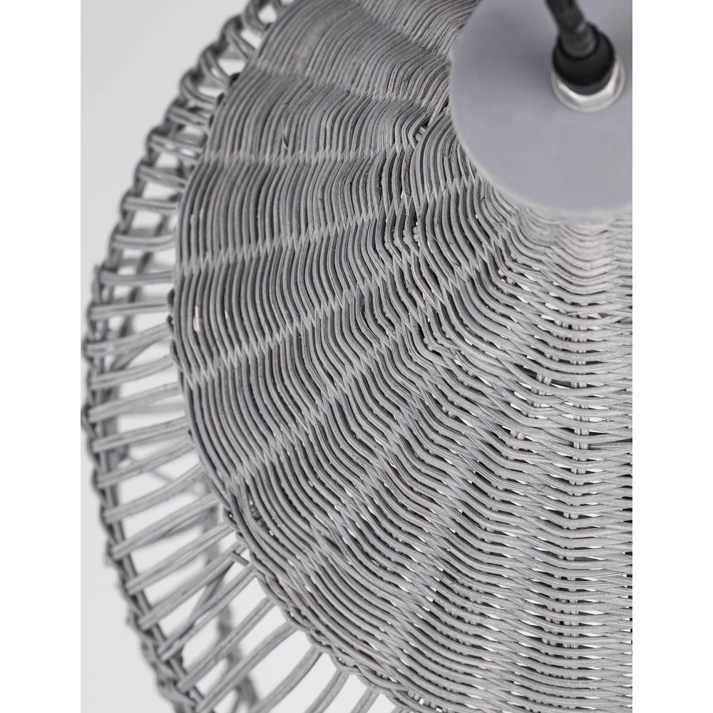 Grijze hanglamp Destin rotan Ø 42cm Lyora 5212017416681