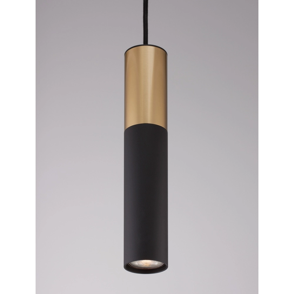 Hanglamp Pongo M enkel 30cm goud met zwart