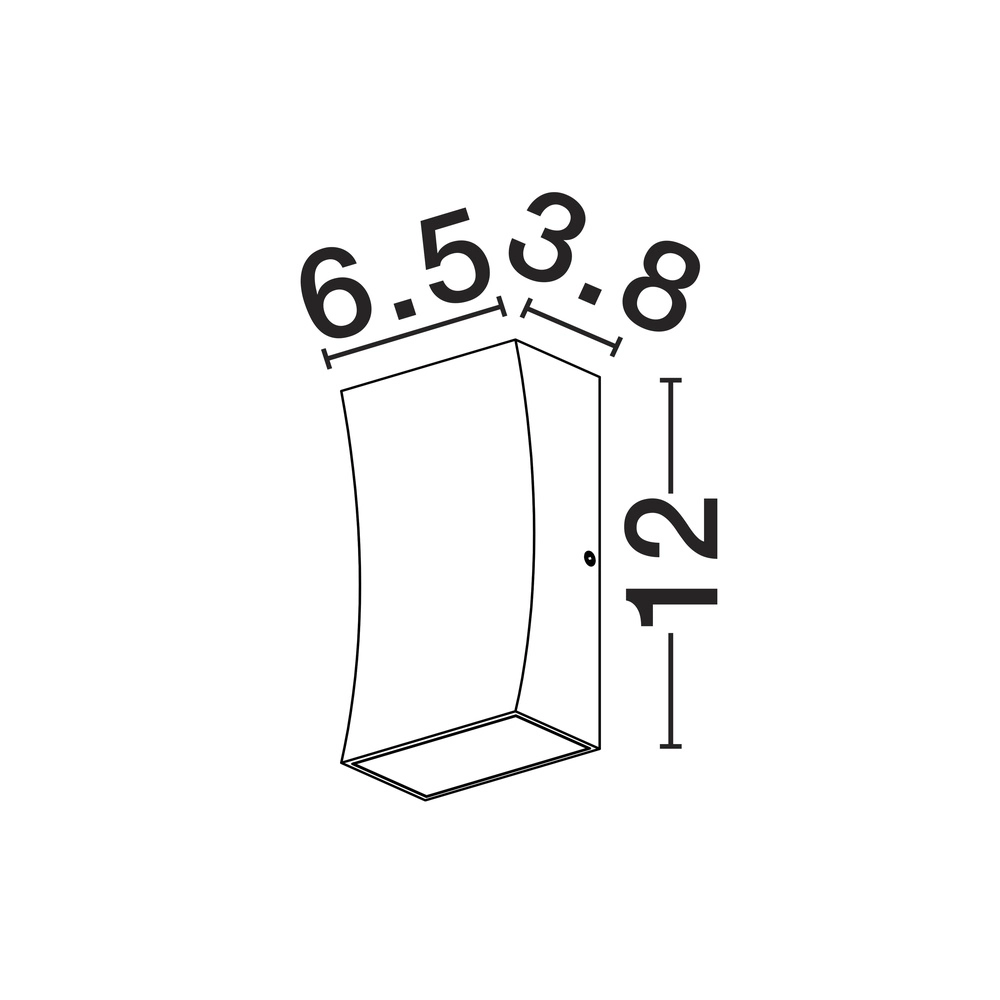 Wandspot Boxy up en down wit Lyora 5212017477101