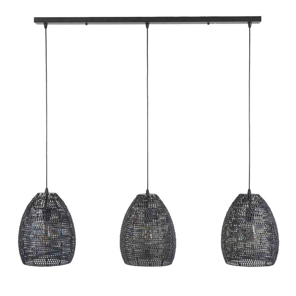 Schubbenlook hanglamp Armor 3x Ø 26cm Lyora 8716803512870