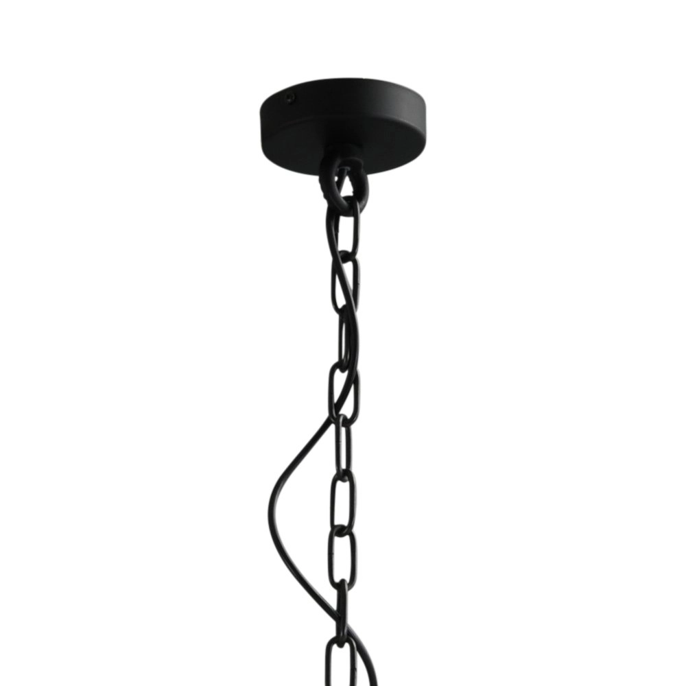 Landelijke hanglamp Larino 50 zwart met oudgoud Masterlight 8718121234465