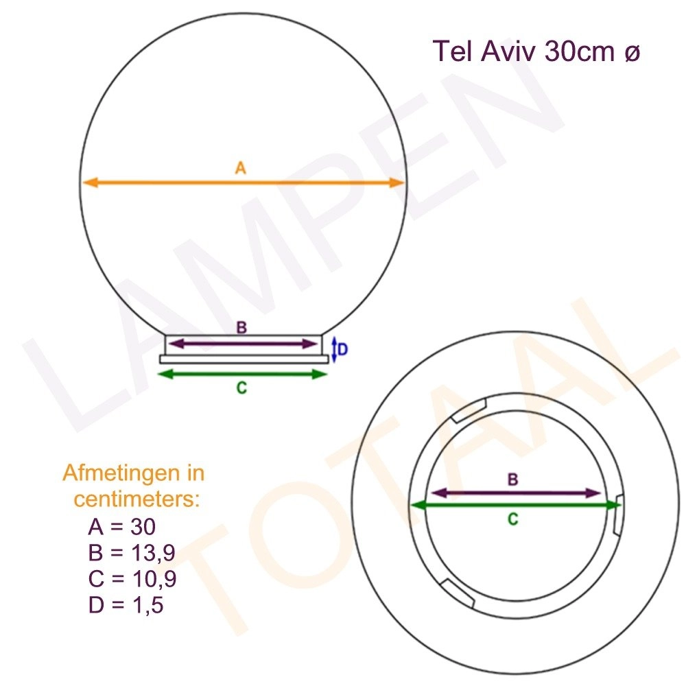 Bol lamp Tel Aviv 80R KS Verlichting 8714732701044