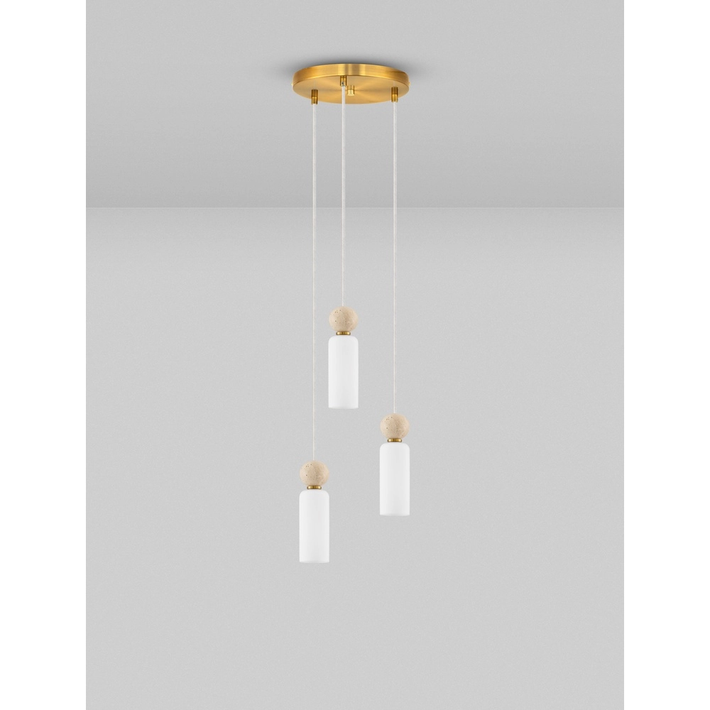 Hanglamp Filomena 3-lichts goud Lyora 5212017483492