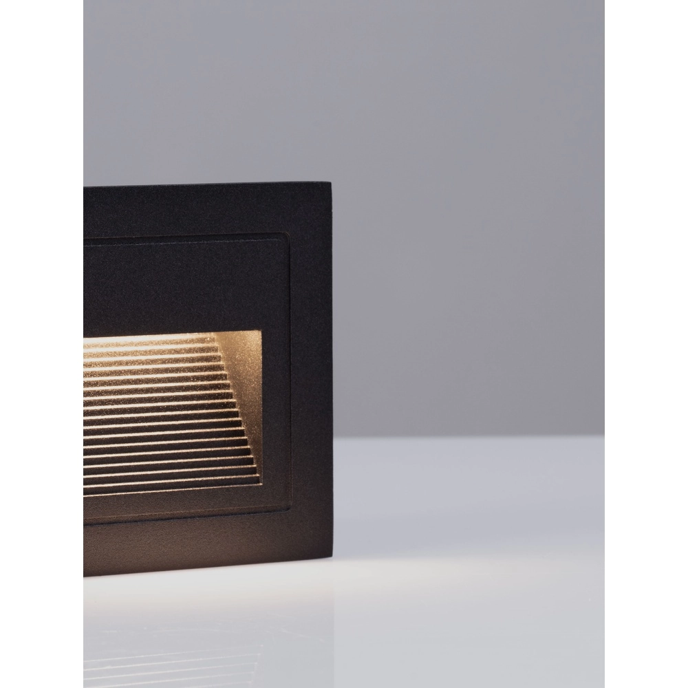 Vierkante inbouwlamp Polka zwart Lyora 5212017453198