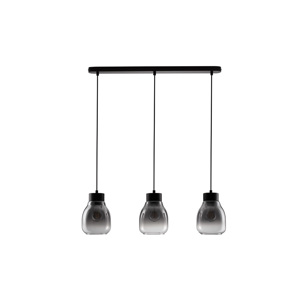 Hanglamp Blacu 3-lichts zwart recht Lyora 5212017447494