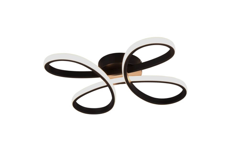 Plafondlamp Fly design zwart Trio 4017807600834