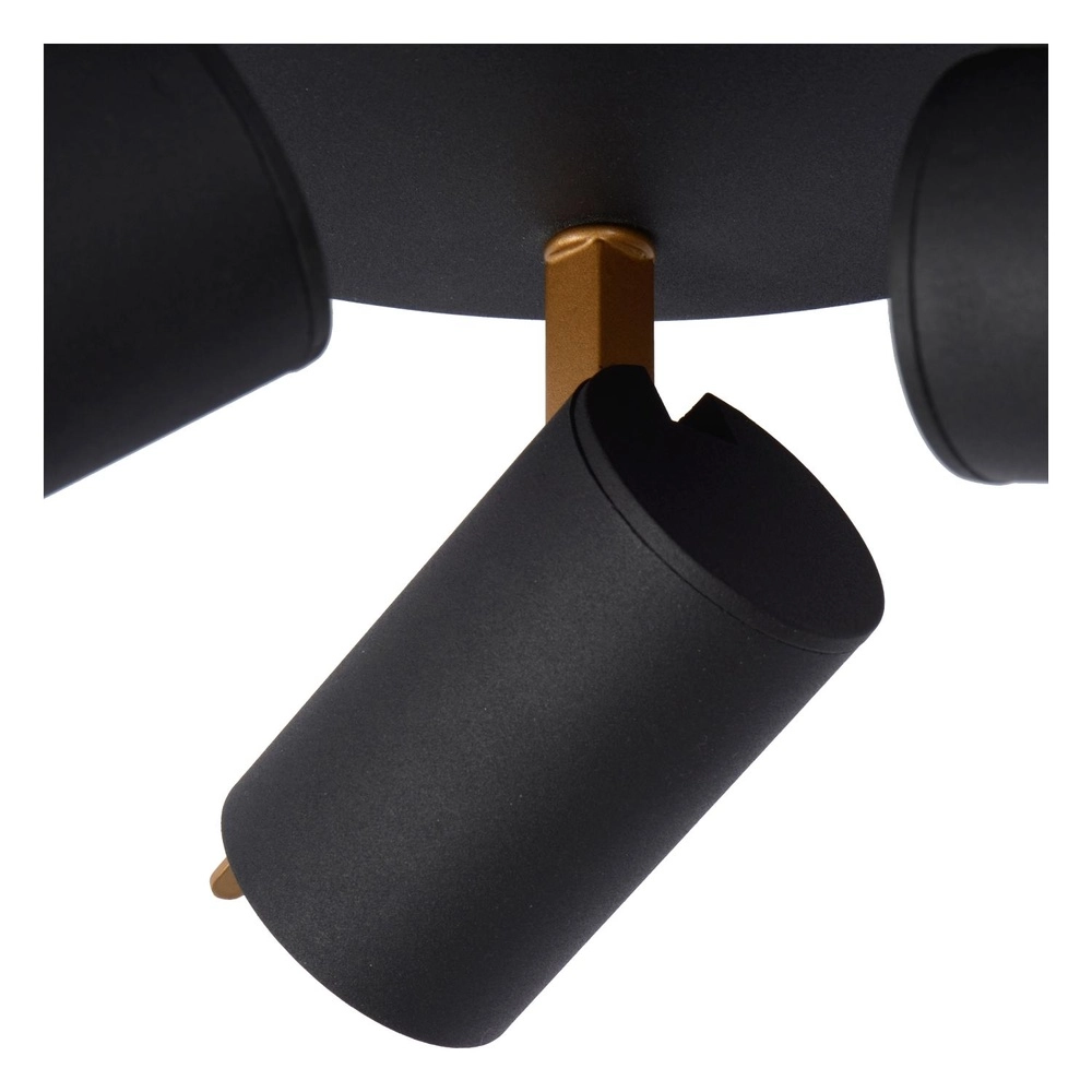 Plafondlamp Grony 3-lichts zwart Lucide 5411212176912