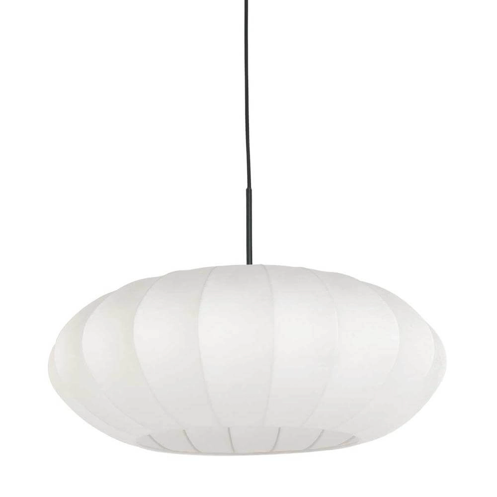 Hanglamp Sparkled Light zwart met witte kap Hanglamp Sparkled Light zwart met witte kap