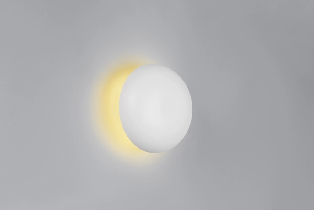 Witte wandlamp Davey Ø 15cm