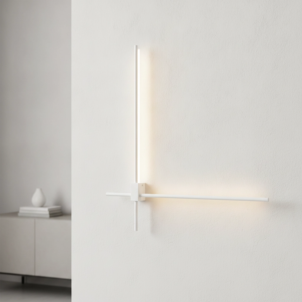 Strakke wandlamp Peak wit