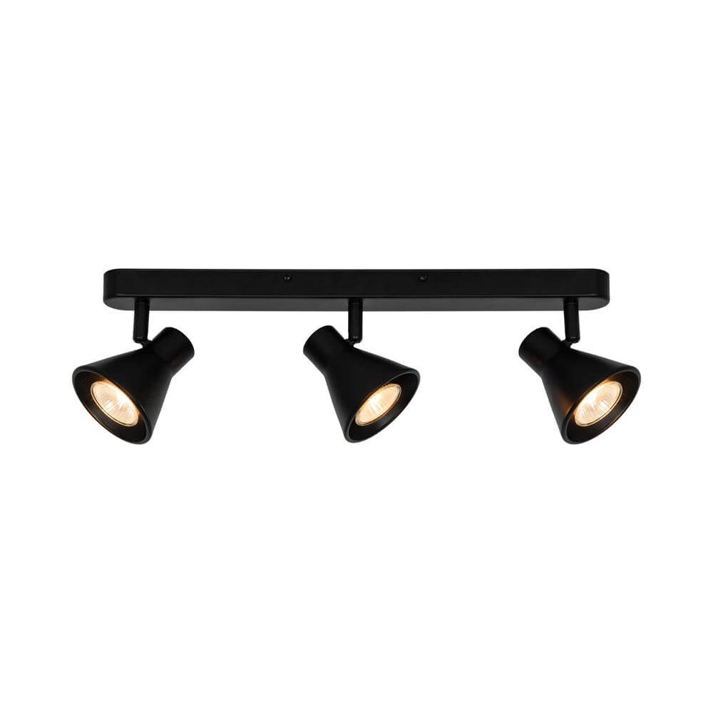 Plafondlamp Eik 3-lichts zwart