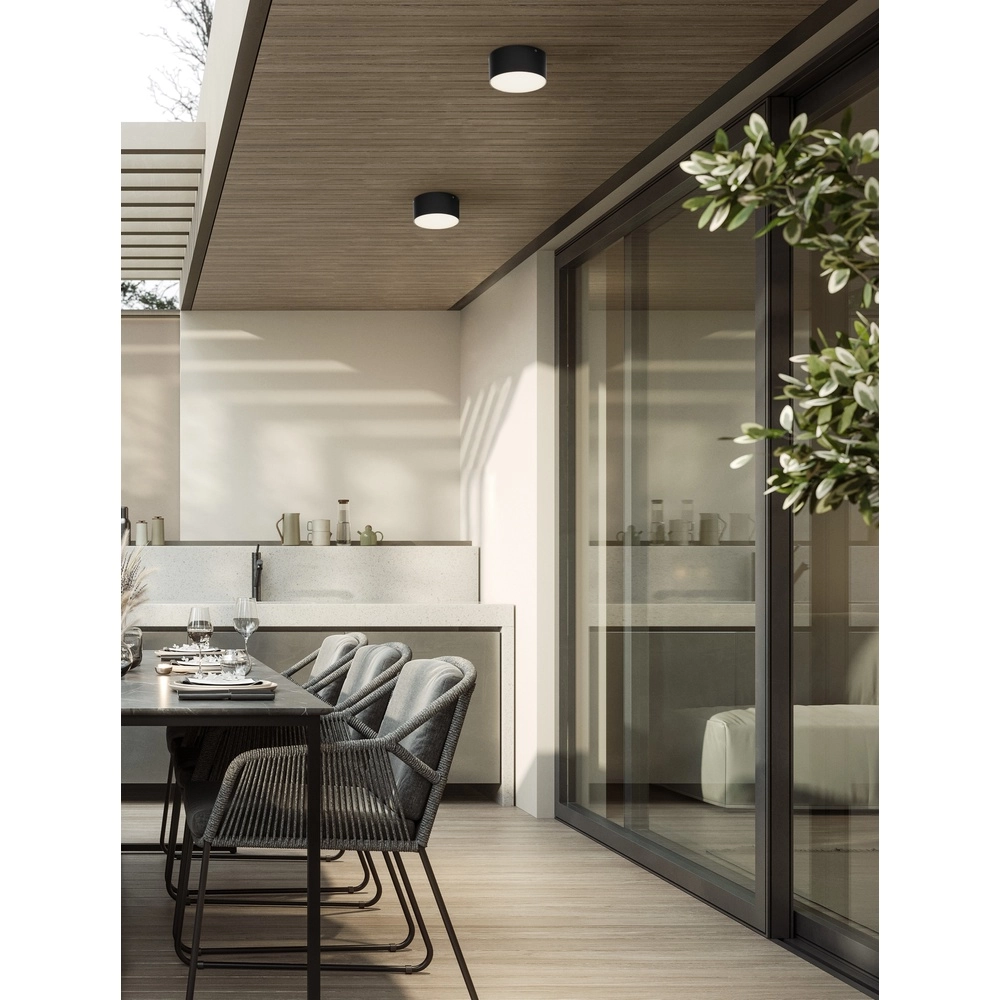 Ronde plafondlamp Judi Ø 12cm antraciet Lyora 5212017453815