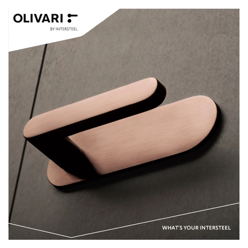 Deurklink Link horizontaal schild brons mat Olivari 8714186545850