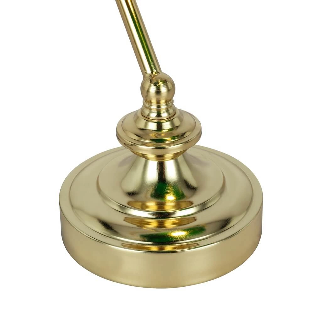 Klassieke bureaulamp Antique goud met groen glas Globo 9007371357451