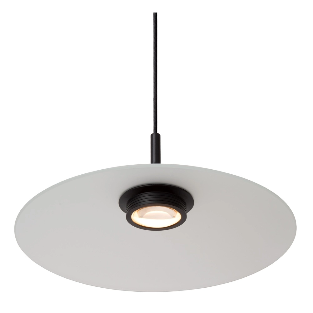 Strakke hanglamp Menga Ø 40cm wit glas Premium by Lucide 5411212251183