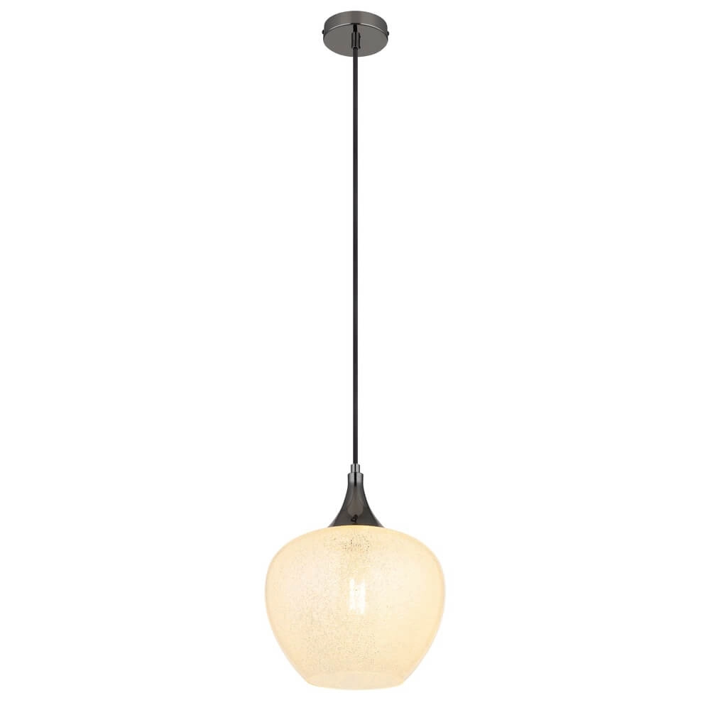 Antraciet hanglamp Maxy met wit glas Ø 24cm Antraciet hanglamp Maxy met wit glas Ø 24cm
