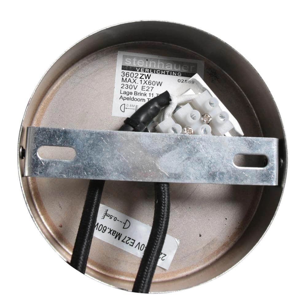 Hanglamp Sparkled Light zwart met strokleurige kap Ø 50cm Steinhauer 8712746172539