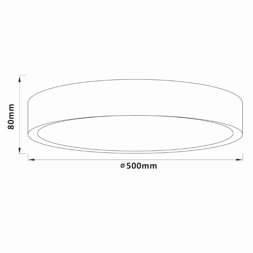 Houten plafondlamp Slimline Ø 50cm Brilliant 4004353426582