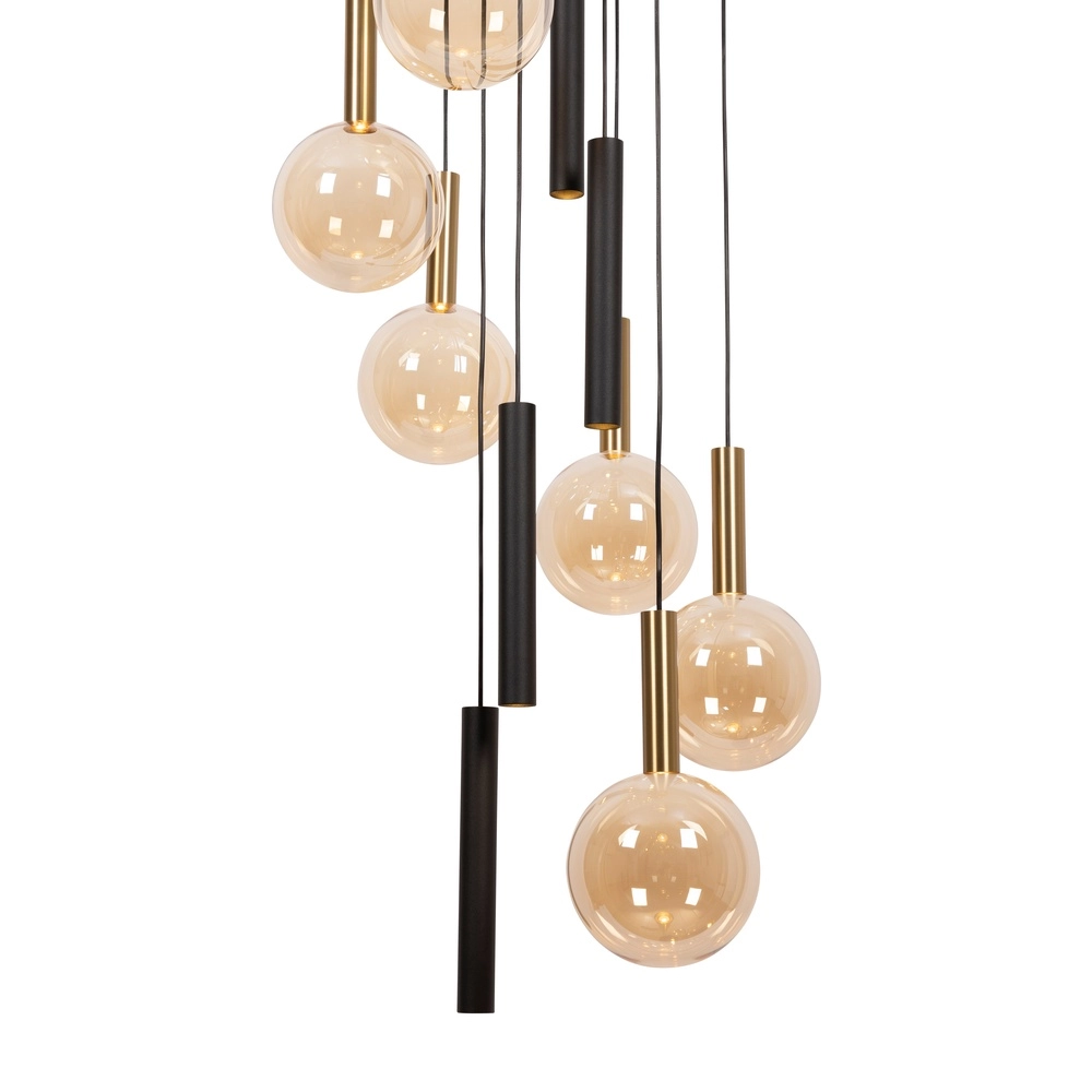 Vide hanglamp Josiane zwart met goud Lucide Vibes 5411212212177