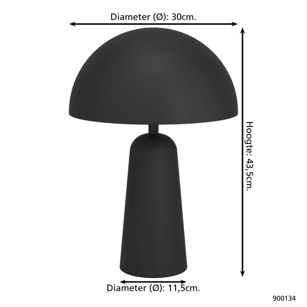 Zwarte tafellamp Aranzola Eglo 9008606240012
