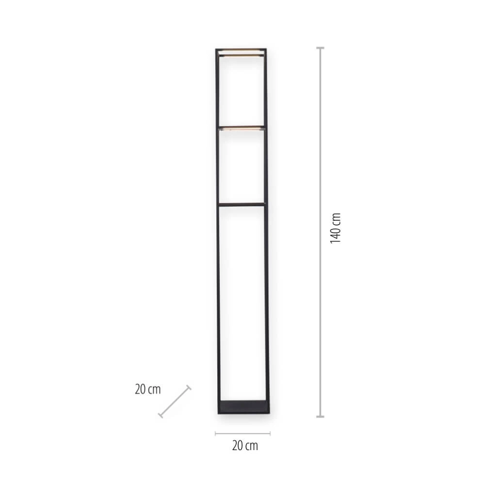 Strakke vloerlamp Contura zwart Paul Neuhaus 4012248361009