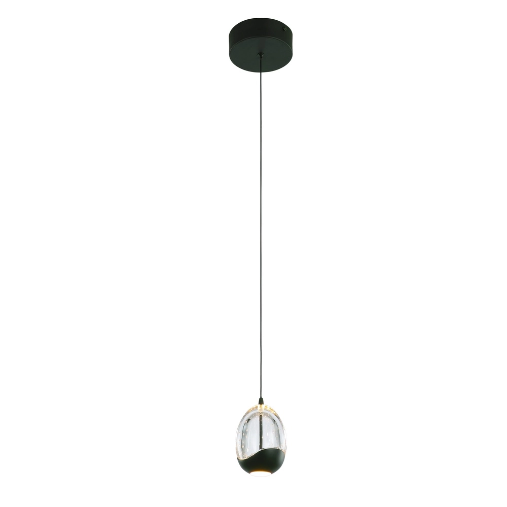 Hanglamp Clear Egg zwart enkel Ø 13cm