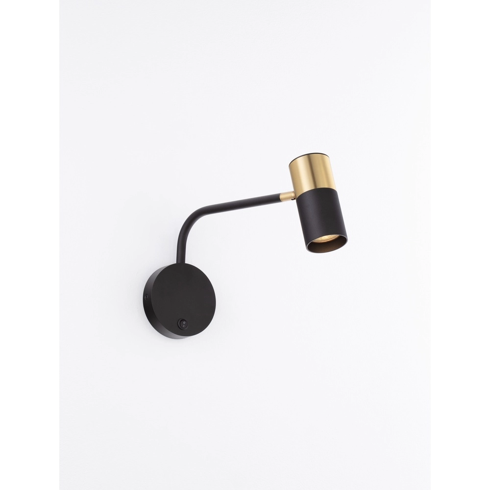 Wandlampje Pongo zwart met goud Lyora 5212017441744