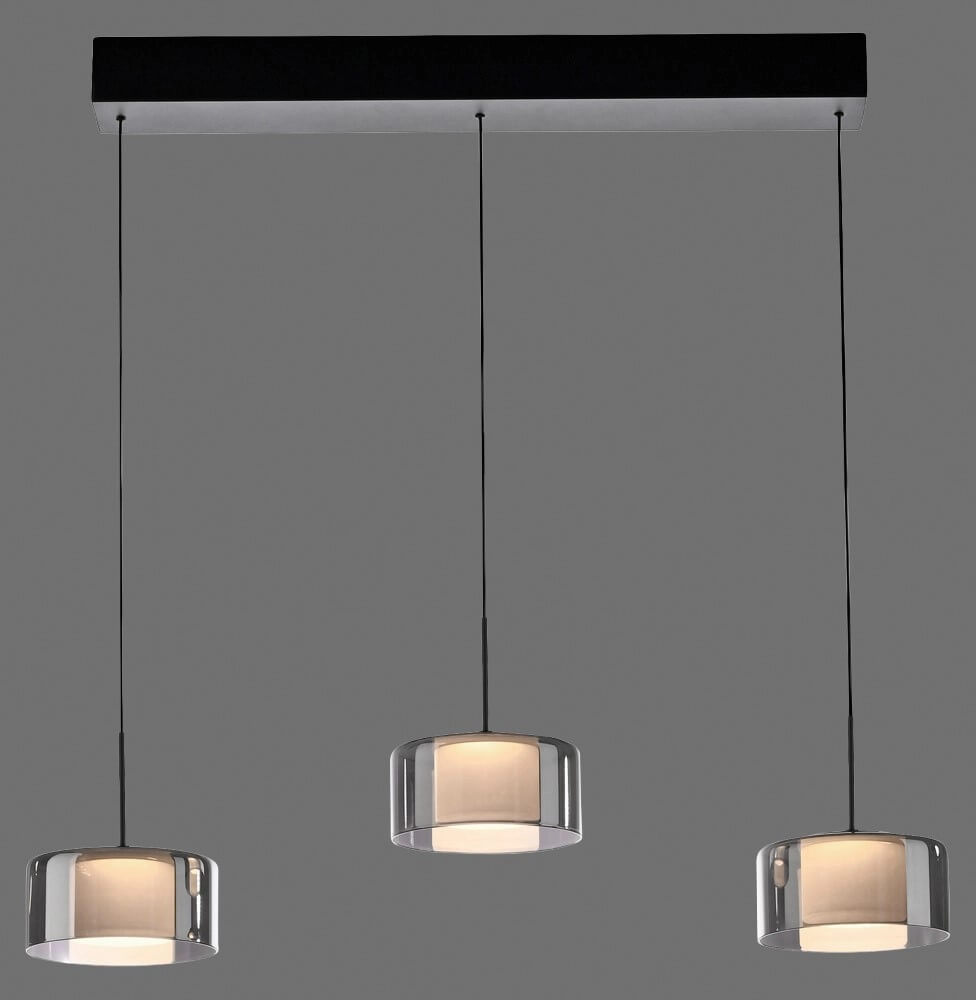 3-lichts hanglamp Rika zwart Paul Neuhaus 4012248383070
