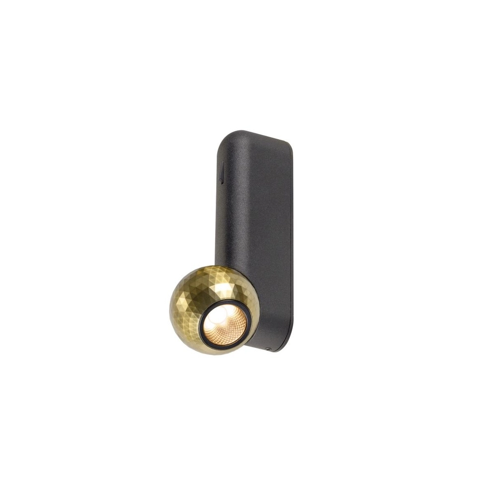 Wandlamp Dysko zwart met goud enkel Wandlamp Dysko zwart met goud enkel