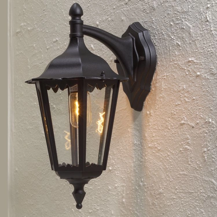 Klassieke muurlamp Firenze Down zwart KonstSmide 7318307212754