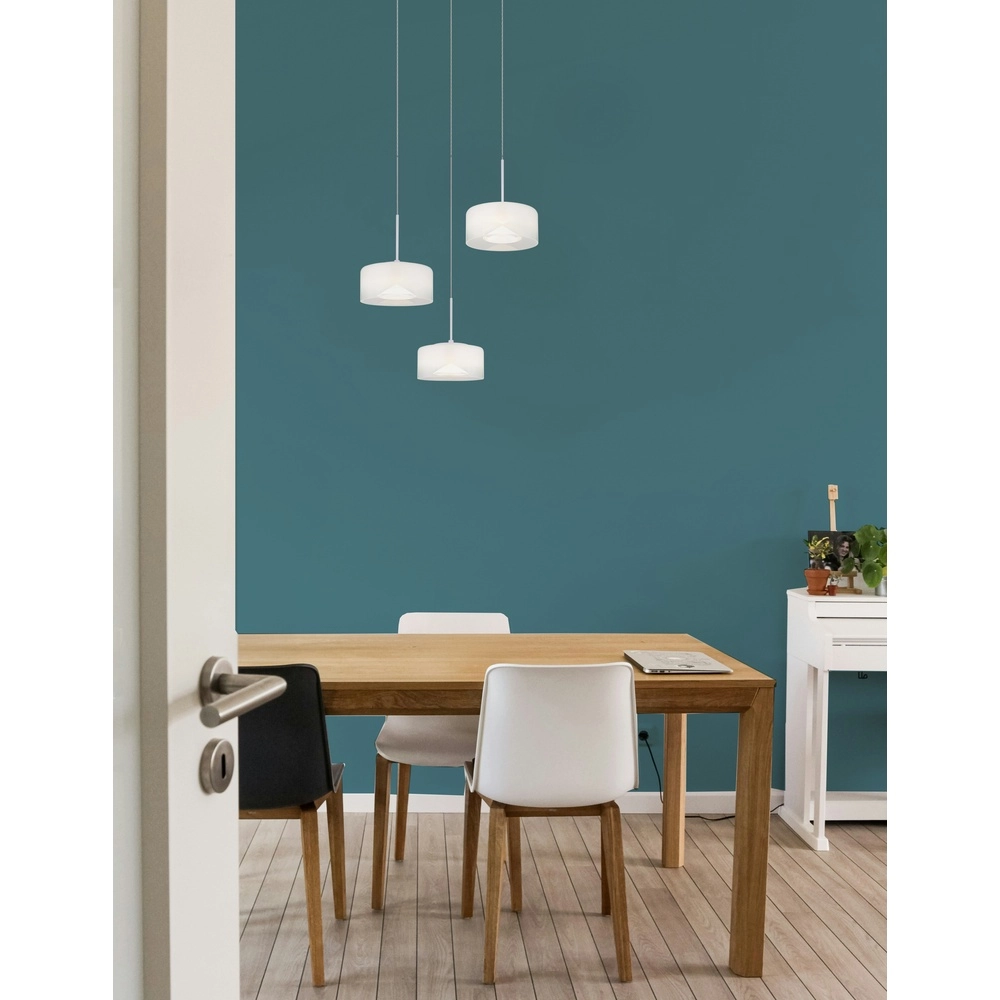 Design hanglamp Belinda 3-lichts wit Globo 9007371533312