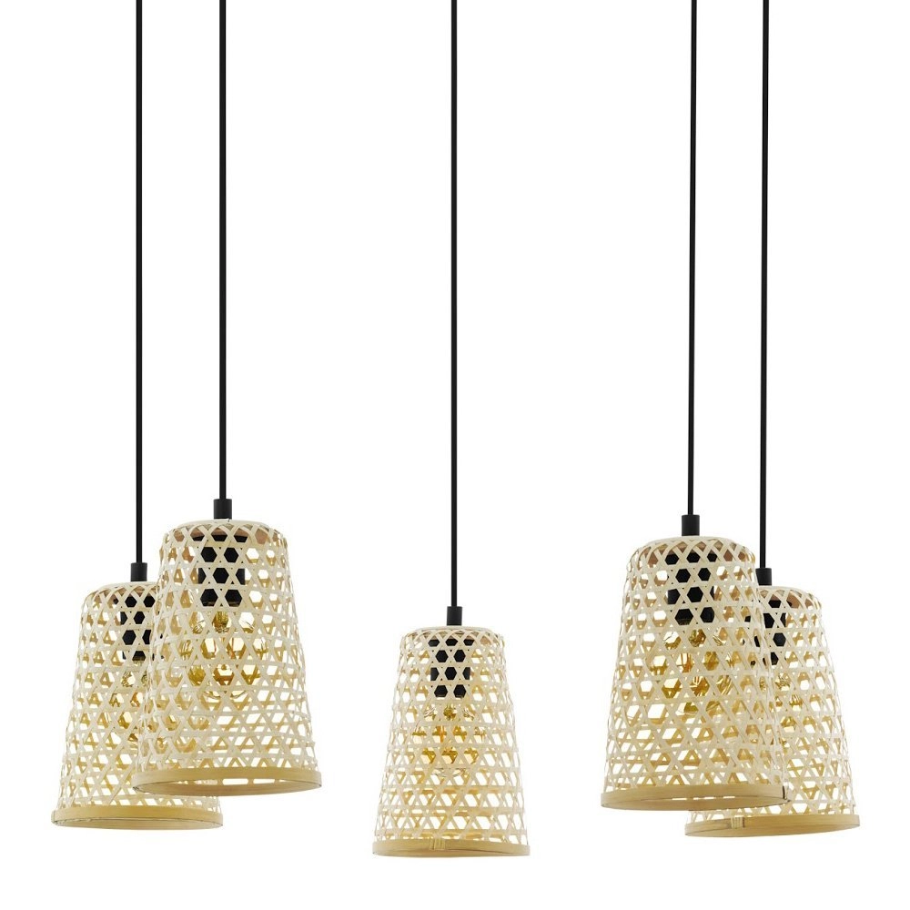 Houten hanglamp Claverdon spider Eglo 9002759432553