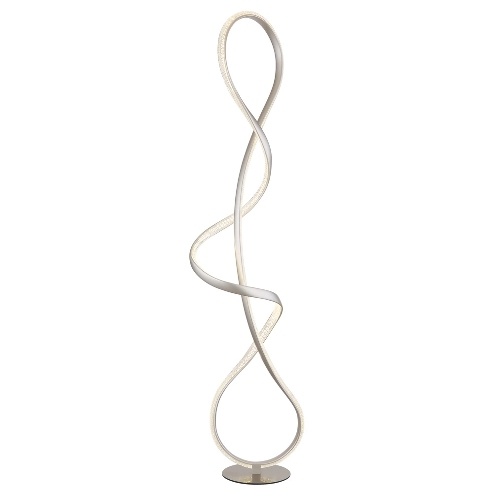 Nikkel vloerlamp Swirl modern