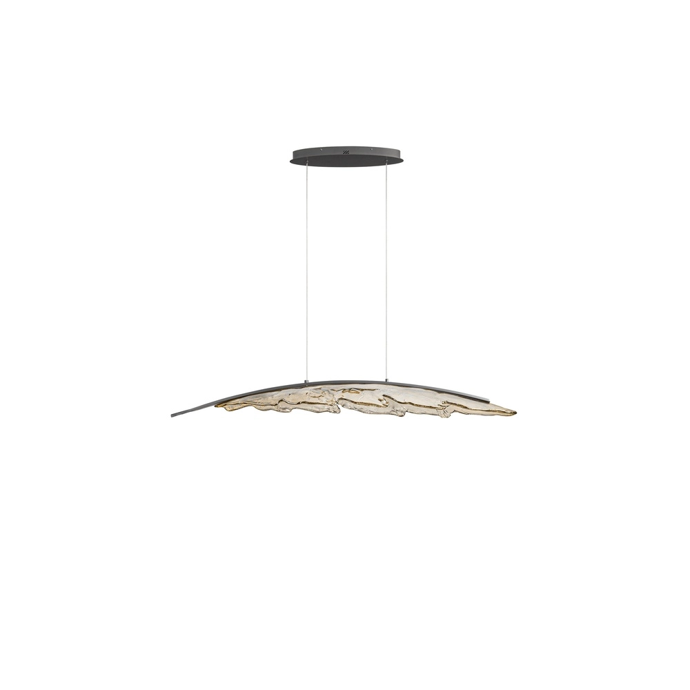 Design hanglamp Amado antraciet met mokka 131,5cm Lyora 5212063500280