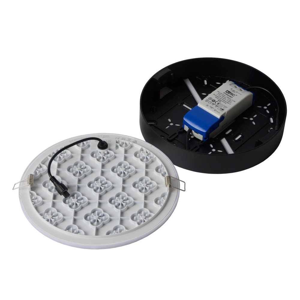 Plafonniere Ceres-Led IP44 zwart Ø 21,5cm Lucide 5411212281128