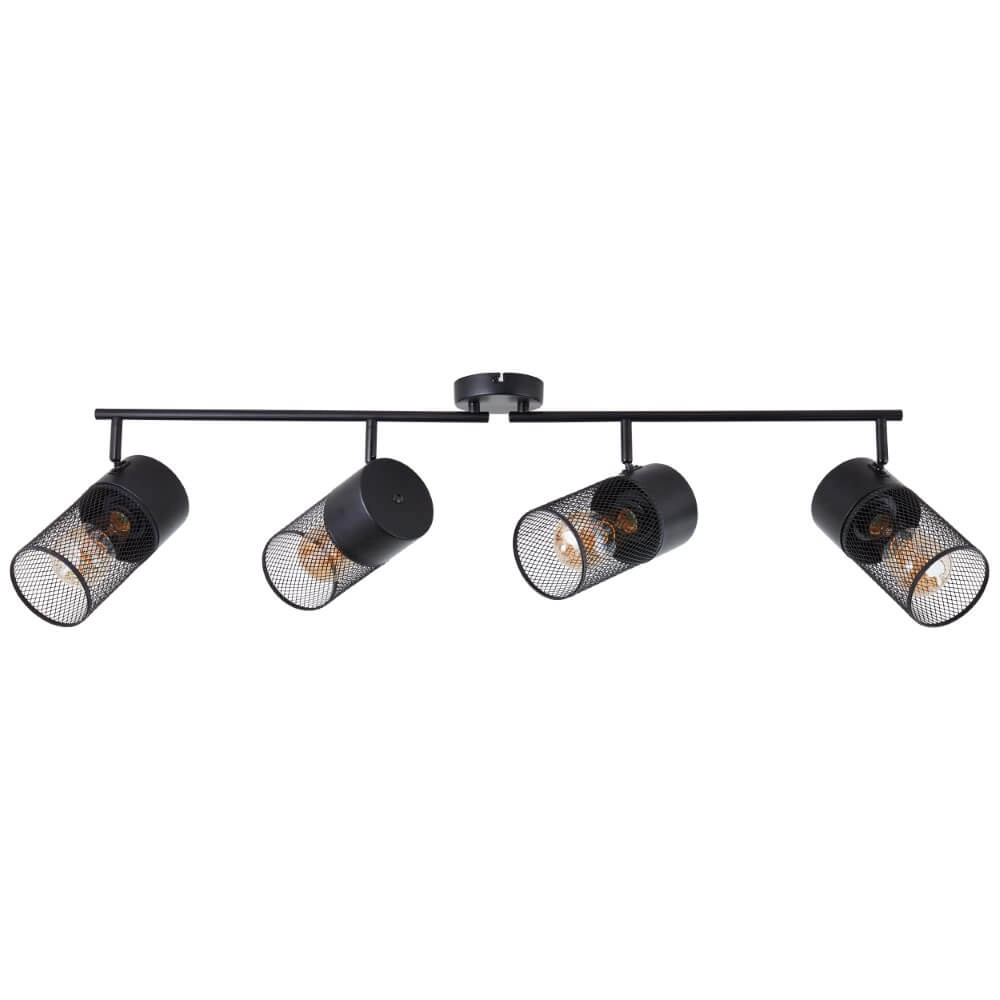 Zwarte plafondlamp Kamolo 4x E27 Brilliant 4004353409431