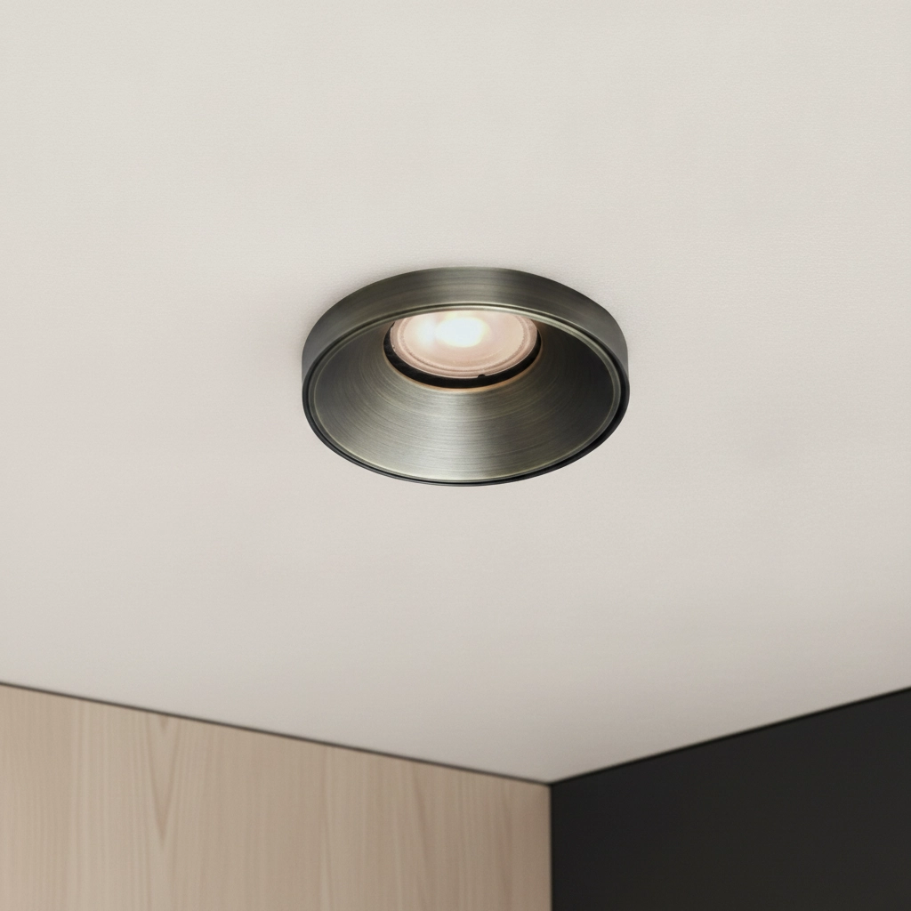 Ronde inbouwspot Malmo licht brons