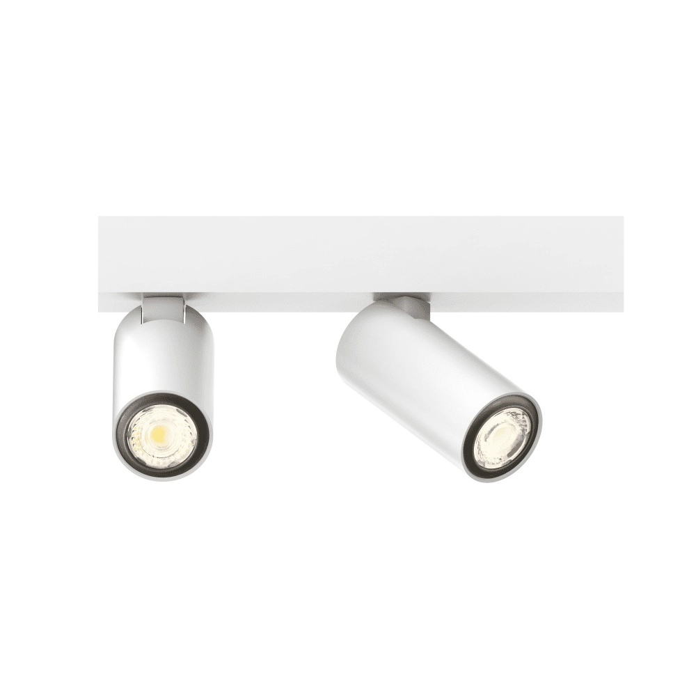 2-lichts opbouwspot Tevo Mini wit