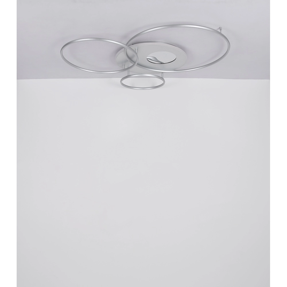 Moderne plafondlamp Invertina zilvergrijs 126cm Globo 9007371468836