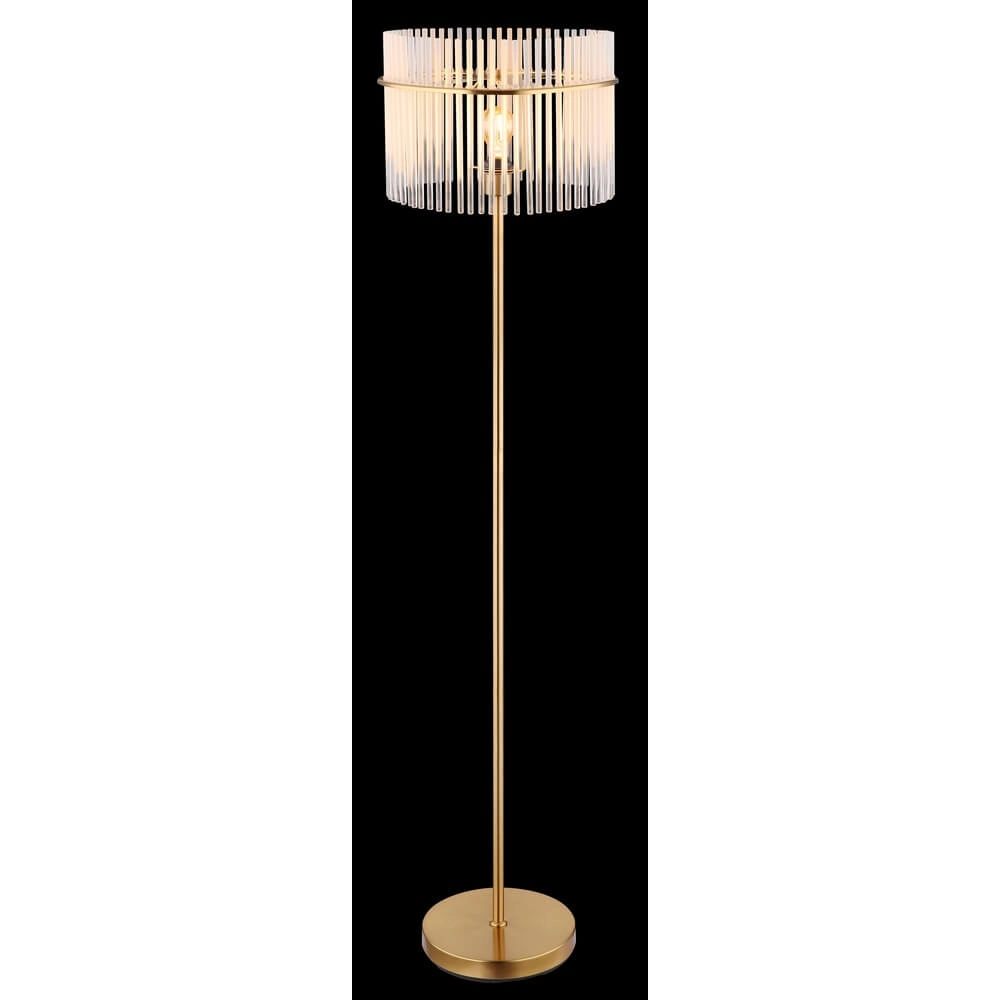 Gouden vloerlamp Gorley met glas Ø 38cm Globo 9007371446810