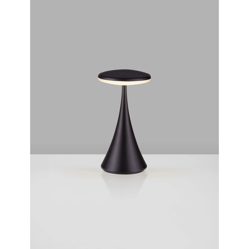 Tafellamp Elbo zwart oplaadbaar met USB Lyora 5212017476920
