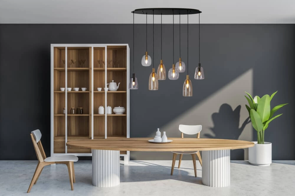 8-lichts hanglamp Divine meerdere kleuren glas Searchlight 5053423250663