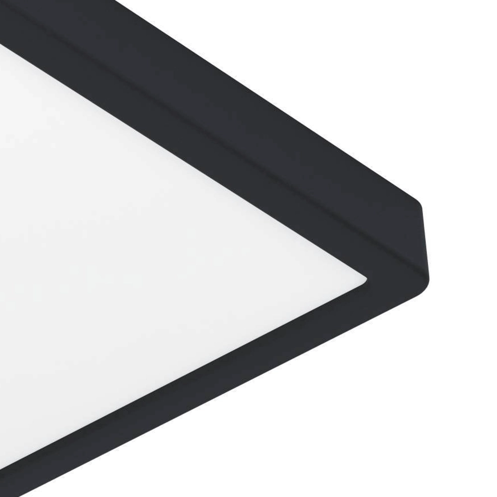 Zwarte plafonnière Fueva 5 28,5 bij 28,5cm Eglo 9008606244881