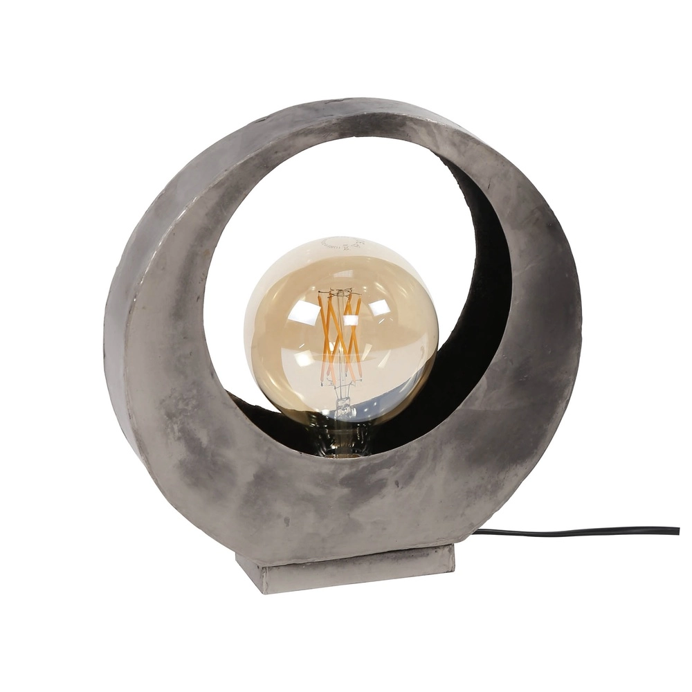 Industriële tafellamp Full Ø 30cm - oud zilver Lyora 8716803511798