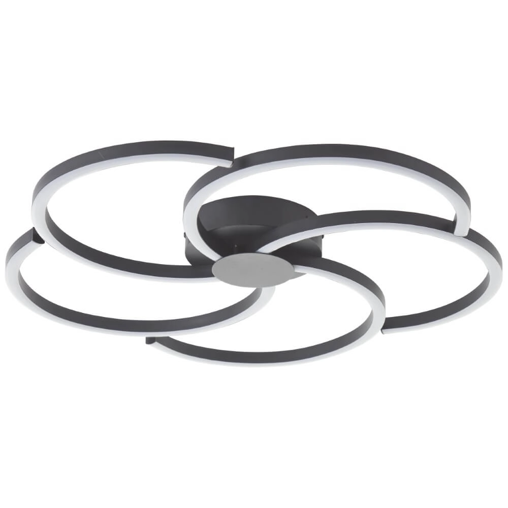 Dimbare plafondlamp Fico zwart Brilliant 4004353441233