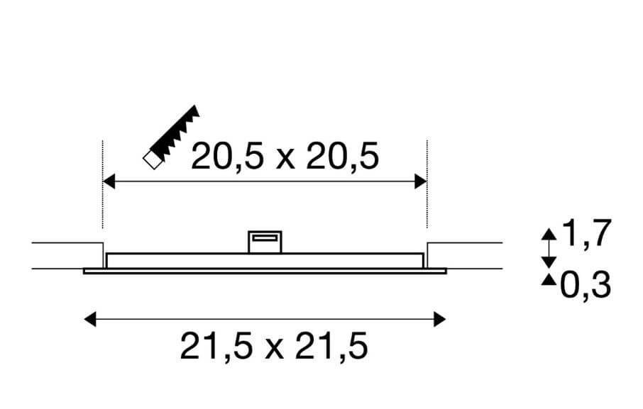 Led inbouwlamp Senser 24 SLV 4024163232036