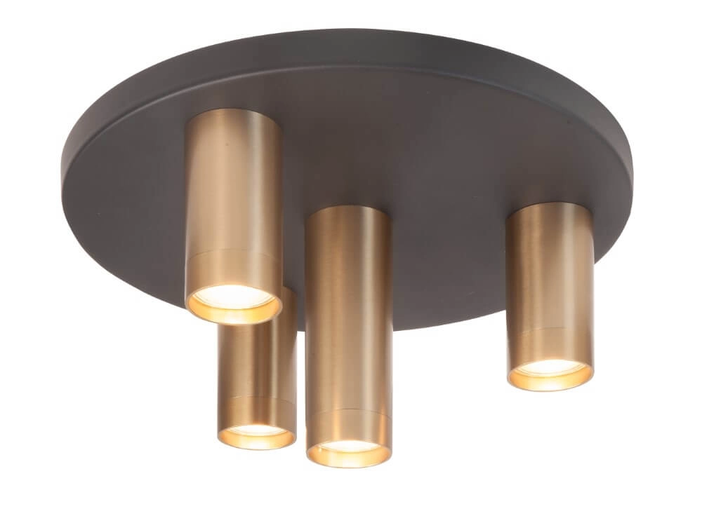 4-lichts plafondlamp Perugia mat goud